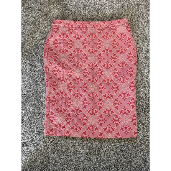 Women's MODA International Christmas Holiday Skirt Size 8 Candyland Pink Red - Picture 3 of 9